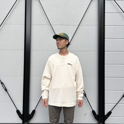 画像2: JP WAFFLE HENLEY LS T