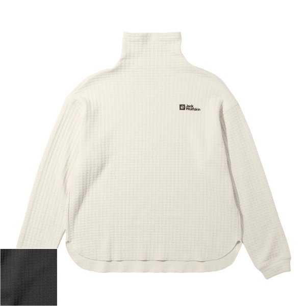 画像1: JP WAFFLE HIGHNECK LS T WOMEN (1)