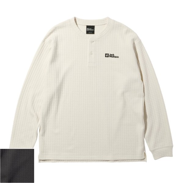 画像1: JP WAFFLE HENLEY LS T (1)